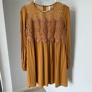 Mustard Babydoll Dress